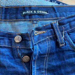 Black and Denim straight leg jeans size 32x34